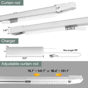 Sistema de riel de cortina motorizado eléctrico automático de Control de Motor Wifi silencioso de aluminio de alta calidad para dormitorio - Product Image 2