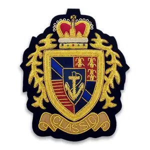 Tay thêu Blazer vải huy hiệu tùy chỉnh làm bằng tay Crest thêu túi kích thước vá cho đồng phục - Product Image 1