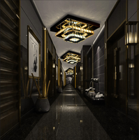 En gros En Acier Inoxydable Personnalisation Moderne Plafond Lampe En Cristal Lustre Salon Encastré Lampe de Lustre de Luxe