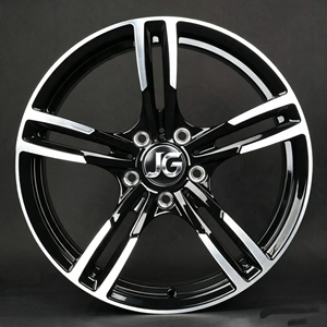 Rines Deportivos <span class=keywords><strong>JG</strong></span> Monoblock Forjados en Negro Brillante con Acabado Mecanizado, Tamaño Personalizado, PCD, ET, Diámetro Central, Logotipo <span class=keywords><strong>JG</strong></span> para Mejora de Vehículos - Product Image 1