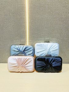 New Cross-border High-grade Polyester Satin Celebrity Evening <b>Small</b> Shoulder Crossbody Fold Chain Urban <b>Bag</b> Tanjing - Product Image 4