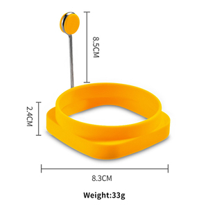 Silicone trứng nhẫn với xoay xử lý chịu nhiệt Omelette khuôn và poacher công cụ có thể gập lại ăn sáng nhà bếp nướng công cụ - Product Image 5