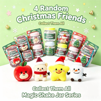 Vente en gros de jeux de société personnalisés, pots magiques anti-stress, peluches de Noël (sapin, pomme, bonhomme de neige), cadeaux de Noël extensibles à l'eau