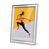 Bingkai Poster Aluminium Snap Frame Bukaan Depan A1 A2 A3 A4 Bingkai Foto Tempel Dinding Custom OEM ODM