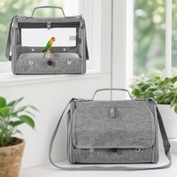 Sac à dos de transport pour oiseaux d'extérieur Parrot, fermeture éclair, conception anti-évasion, polyester transparent, écologique, pour calopsites et pigeons