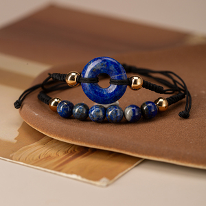 Bracelet <span class=keywords><strong>Feng</strong></span> <span class=keywords><strong>Shui</strong></span> Bracelet en agate de pierres précieuses naturelles Boucle Donut Chakra Pierre Perles Bracelet Bonne Fortune Richesse Amour Bijoux - Product Image 4