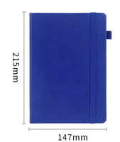 Carnet à couverture rigide en cuir PU A5 personnalisable avec logo, bande élastique et ruban, pour cadeau promotionnel, avec porte-stylo