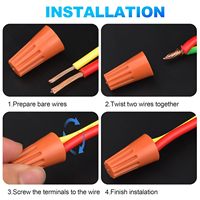 Connecteur rapide de raccordement rotatif à ressort pour bornes de câble P1 P2 P3 P4 P6, isolé électriquement, à sertir par torsion