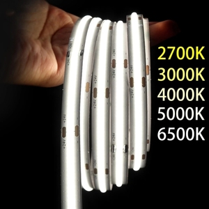 Tira de Luz <span class=keywords><strong>Led</strong></span> Cob de Alta Calidad y Alto Brillo, Regulable, RA90, 8 mm, 320 Leds/m, 24v, 12v - Product Image 1