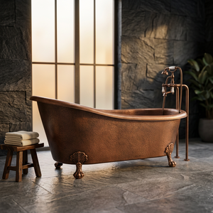 Baignoire artisanale en cuivre pur très demandée pour la décoration de salle de bain, qualité export, prix abordable, design de luxe pour la maison - Product Image 4