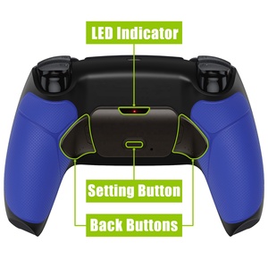 Rubberized <b>Grip</b> Metal Buttons Version Rise 2.0 Remappable Back Paddle Attachment Remap Kit for PS5 <b>Controller</b> - Product Image 3
