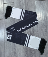 Kunden spezifisches Logo Drucken Fußball Satin Samt Fußball Schal Sport Team Dekorativer Schal Fußball Fußball Fans Schal Handtuch