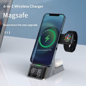 New Six-in-one Multifunctional <b>Wireless</b> Charger with Clock <b>Alarm</b> Fast Charging QC3.0 Type-C for Watch and Mobile Phones - Product Image 3