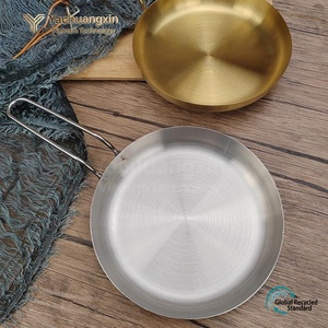 Poêle à frire ovale en acier inoxydable couleur dorée, portable, compatible lave-vaisselle, pour usage quotidien, ensemble d'ustensiles de cuisine - Product Image 3