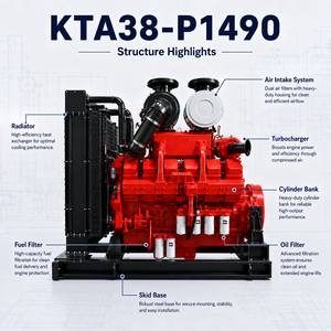 <span class=keywords><strong>Motor</strong></span> Diésel Industrial CUMS KTA38-P1490 Turboalimentado y Postenfriado de 37.7L, EPA Tier 2, 1007kW de Alta Potencia <span class=keywords><strong>para</strong></span> Minería - Product Image 4
