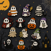Épinglette vintage en métal Jack-o'-lantern, émail dur, design personnalisé, ornement pour Halloween et activités de plein air
