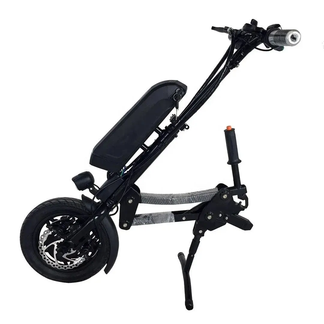 12 inç elektrikli tekerlekli sandalye handcycle eki 36v 250w elektrikli tekerlekli sandalye dönüşüm kiti ile pil