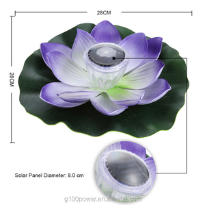 Lanterne <span class=keywords><strong>solaire</strong></span> LED <span class=keywords><strong>flottante</strong></span> en forme de Lotus, colorée, éclairage d'extérieur, luminaire flottant, idéal pour un étang, une cour ou un jardin, offre spéciale, - Product Image 6