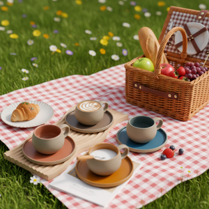 High Quality Custom Small Ceramic Espresso <b>Cup</b> Demitasse <b>Set</b> With Saucers for Turkish Coffee After Dinner Strong Coffee Serving - Product Image 1