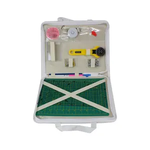 2022 Terlaris Alat Quilting Set 106Pcs Quilting Ruler Cutting Mat Peniti Plastik Kepala Pin Jarum Jahit Kit