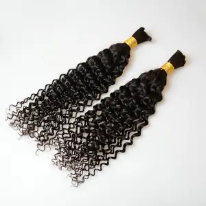 Волнистые кудряющие малазийские человеческие волосы для плетения, необработанные волосы без утка