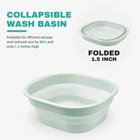 Lot de 2 bassins pliables, évier portable compact pour cuisine, camping, camping-car, biberons, lessive