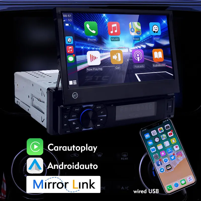 HD1080P 7-inch Touch Screen FM Radio Car MP5 player Steering Wheel Control MIRROR LINK