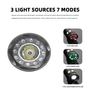Đèn Pin Hợp Kim Nhôm <span class=keywords><strong>LED</strong></span> Tín Hiệu Đường Sắt Màu Vàng Đỏ Trắng Sạc Được Từ Tính Ba Màu Siêu Sáng Chống Nước - Product Image 3