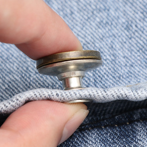 Bouton magnétique pour jean, métal rond, style classique, finition polie, réutilisable, réglable, pour pantalons en denim - Product Image 1