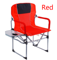 Kursi Lipat Camping Desain Modern Baja Anti Karat Berkualitas Tinggi dengan Meja Samping, Mudah Dilipat dan Portabel untuk Penggunaan Luar Ruangan
