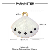 BM Accessoires d'été en gros DIY Pendentifs et breloques de mode pour femmes en acier inoxydable, motifs coquillage, grande étoile de mer et queue de poisson