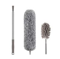 Mini-plumeau en microfibre avec manche télescopique, plumeau en plumes de poulet, brosses de nettoyage