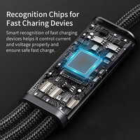 Câble de charge rapide USB 3 en 1 6A 66W personnalisé en usine avec aluminium tressé en nylon de type C pour téléphones intelligents mobiles Android iOS