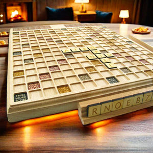 Plateau de jeu de table en bois parfait pour les fêtes d'Halloween Autres célébrations! Idées cadeaux d'<span class=keywords><strong>anniversaire</strong></span> Noël Croix Mot Party Favors - Product Image 2