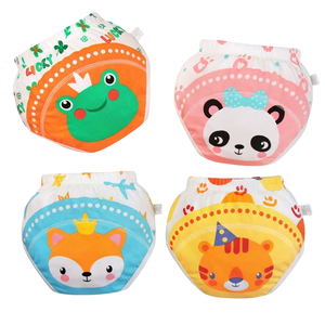 Baby training pants Fralda calças Algodão cartoon para meninos <span class=keywords><strong>e</strong></span> meninas toalete abstinência fralda TPU gaze impermeável lavável - Product Image 2