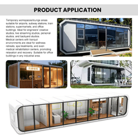 Studio écologique préfabriqué de conception contemporaine minimaliste, mobile, modulaire, portable, type cabane Apple