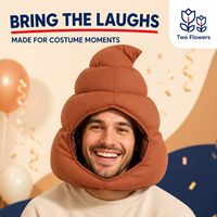 Chapeau de Noël en peluche en bois Poop Bear, coupe décontractée, brodé, accessoire photo pour selfie, haute qualité, doux, 40x40cm, pour soulager le stress