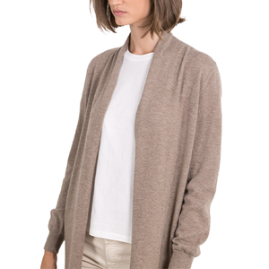 Wholesale Custom Logo Design OEM &amp; ODM Spring Soft Light Maxi Long <strong>Waterfall</strong> Duster Wool Cashmere Knit <strong>Cardigan</strong> Women's Sweater - Product Image 4