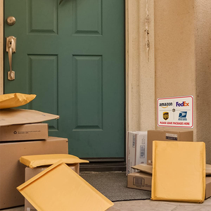 Letrero de Entrega de Paquetes de Aluminio Resistente a la Oxidación, Letrero para <span class=keywords><strong>Puerta</strong></span> Principal/Porche Resistente a la Intemperie para UPS/FedEx/USPS - Product Image 6