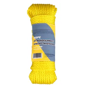 最も人気のあるナイロン3ストランドツイストポリプロピレンPPロープ包装用出荷ロープ