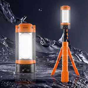 Lampe LED extérieure professionnelle, étanche, rechargeable, portable, avec trépied pliable en alliage d'aluminium pour le camping, les urgences et le travail - Product Image 3