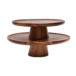 Présentoir de service créatif naturel personnalisé camping maison hôtel mariage acacia gâteau en <span class=keywords><strong>bois</strong></span> dessert présentoir alimentaire <span class=keywords><strong>plateau</strong></span> - Product Image 1