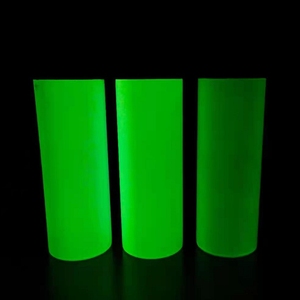 Blanco acuoso 20 oz sublimación activada por UV Fluorescente que cambia de color vasos delgados taza de sol que brilla en la oscuridad - Product Image 4