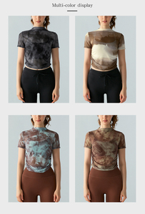 Vente chaude Logo personnalisé coupe régulière respirant séchage rapide sans couture chemise de course femmes entraînement Yoga exercice tenues Compression - Product Image 4