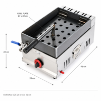 Machine à poulet professionnelle à gaz en acier inoxydable robuste à presse unique pour cuisines commerciales et restaurants