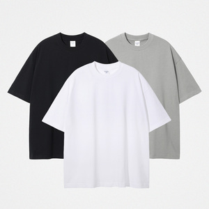 Bán Buôn 100% Heavyweight Bông Trống T Áo Sơ Mi Tùy Chỉnh Đồng Bằng Màu Trắng T-Shirts Người Đàn Ông - Product Image 1