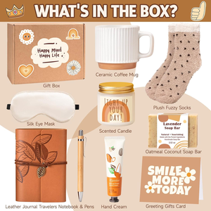 9 Pcs <strong>Unique</strong> Happy Birthday <strong>Gifts</strong> for Women Thank You Basket Christmas <strong>Ideas</strong> <strong>Gift</strong> Set Coffee Mug Her Mom Friend <strong>Teacher</strong> Coworker - Product Image 2