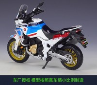 Haute qualité 1:18 afrique double aventure alliage moulé sous pression moto jouet véhicule roue avant direction Simulation moto jouet