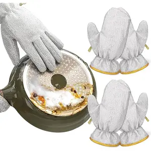 Esun sarung tangan pembersih rumah tangga, kawat logam anti gores, penggunaan basah dan kering serbaguna