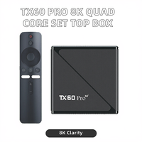 TX60 Pro Quad Core 8K Allwinner H313 5G Dual Band 802.11n WiFi BT5.2 Android 15 Set Top Box.